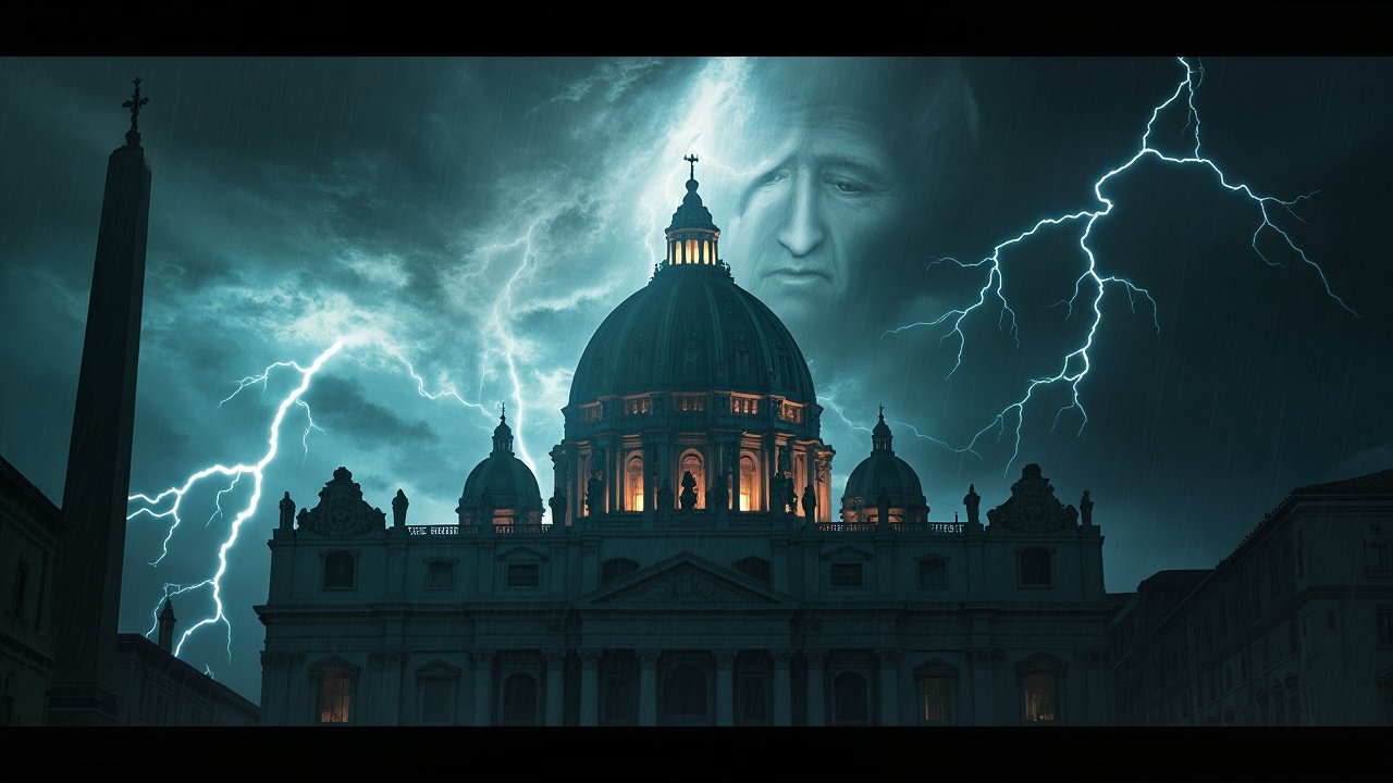 Lightning strikes St. Peter’s Basilica on the night of Pope Benedict’s resignation
