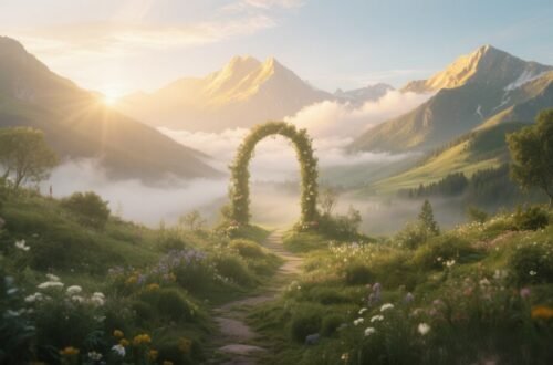 Woman standing in morning light, symbolizing divine peace and surrender to God’s will.