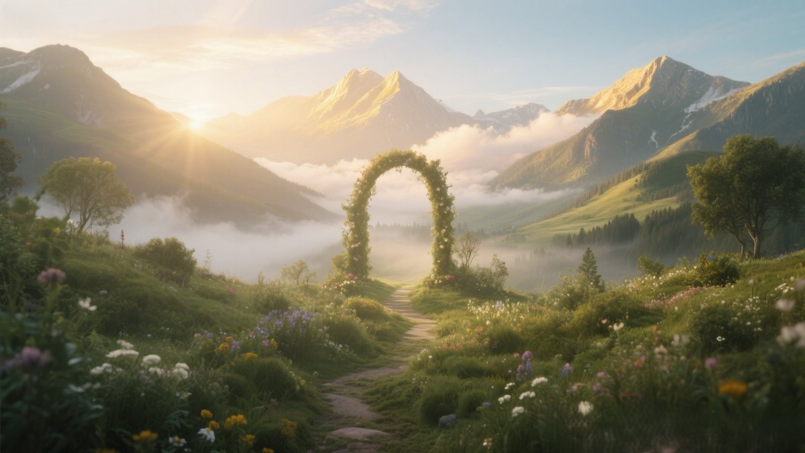 Woman standing in morning light, symbolizing divine peace and surrender to God’s will.