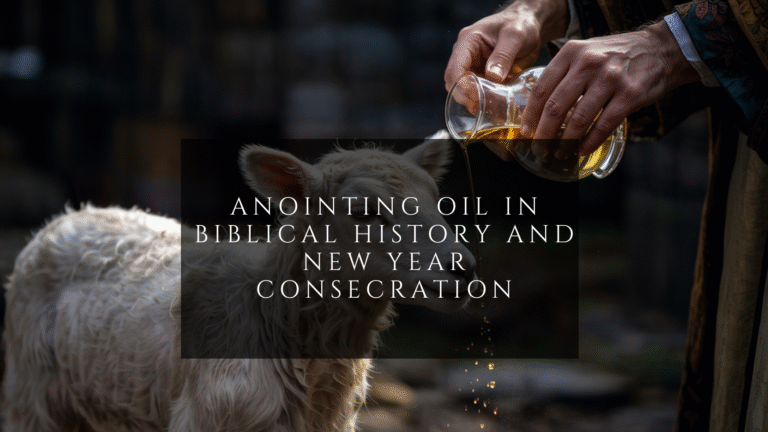 Biblical anointing oil symbolizing consecration, renewal, and sacred transition at the New Year