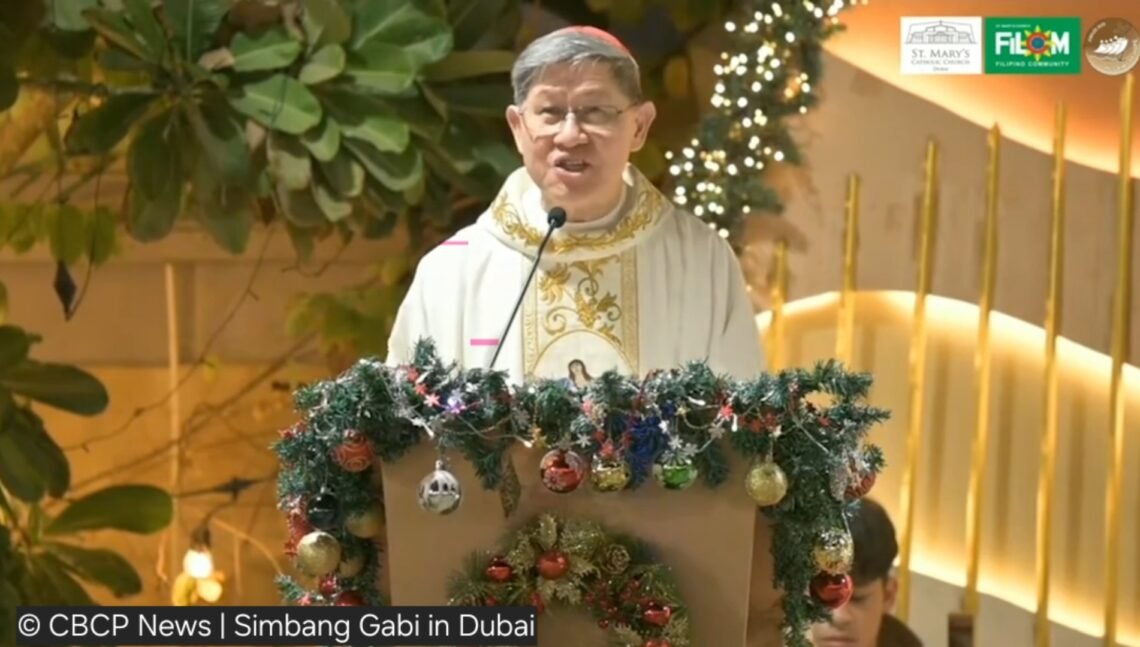 Cardinal Luis Antonio Tagle celebrates Simbang Gabi in Dubai, uniting over 30,000 Filipino Catholics in faith, worship, and hope during Advent.