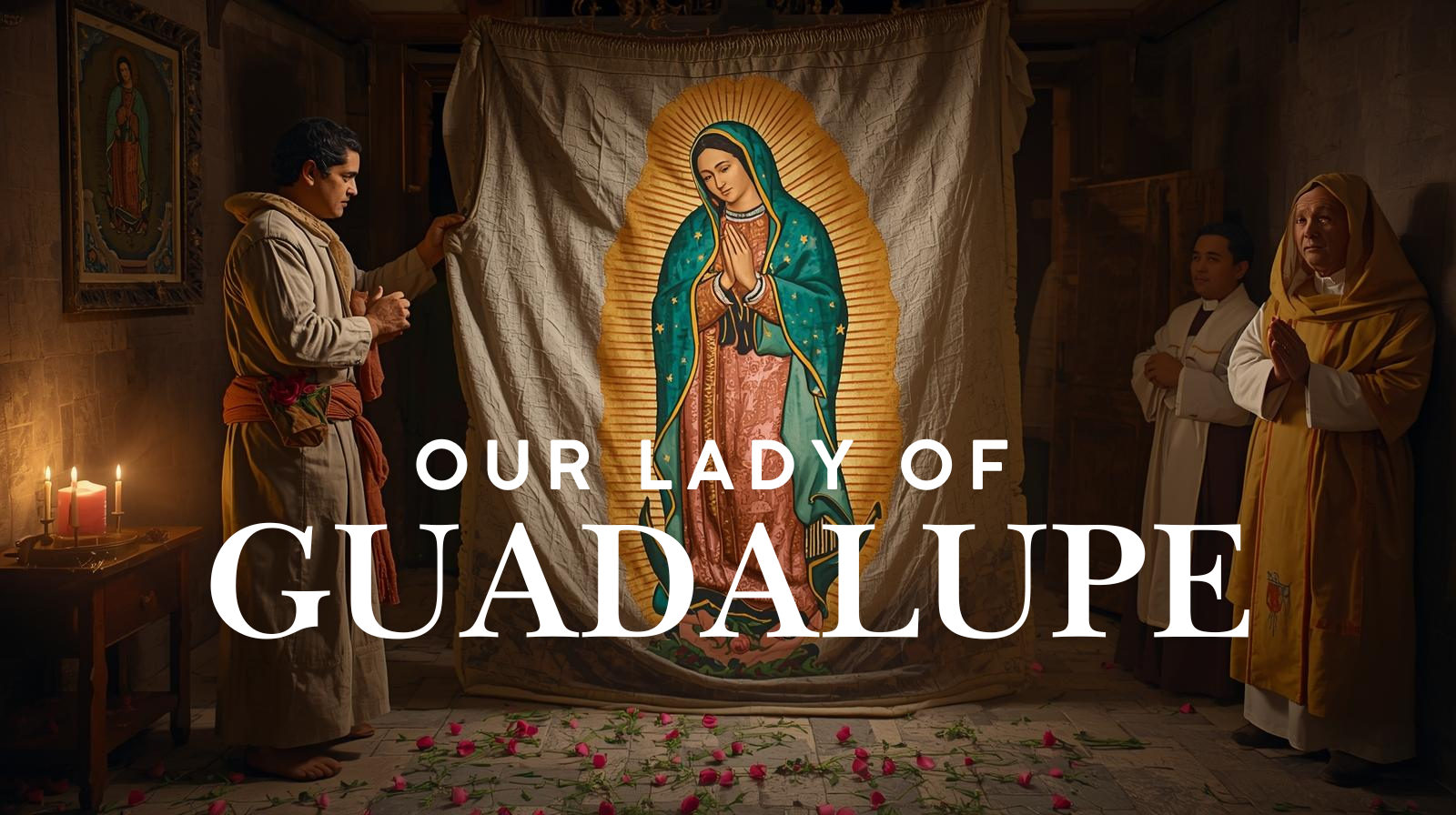 Our Lady Of Guadalupe And Saint Juan Diego Asking Him