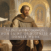Saint Homobonus of Cremona holding cloth and coins, patron saint of business and honest work