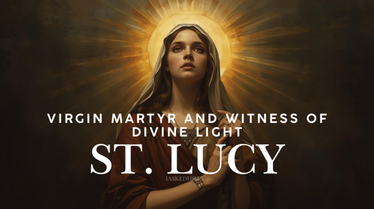 Discover the life, martyrdom, and devotion of Saint Lucy of Syracuse, virgin martyr and patron saint of sight, clarity, and spiritual light.