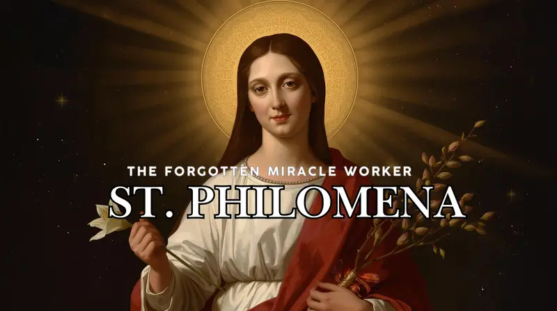 Portrait of St. Philomena, the young Christian martyr known for her miracles