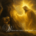 A man kneels beneath a rock in despair as God’s light breaks through the storm, symbolizing surrender, dry bones, and God breathing new life into the soul.