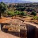 Rock-hewn church in Lalibela Ethiopia carved directly into solid volcanic rock